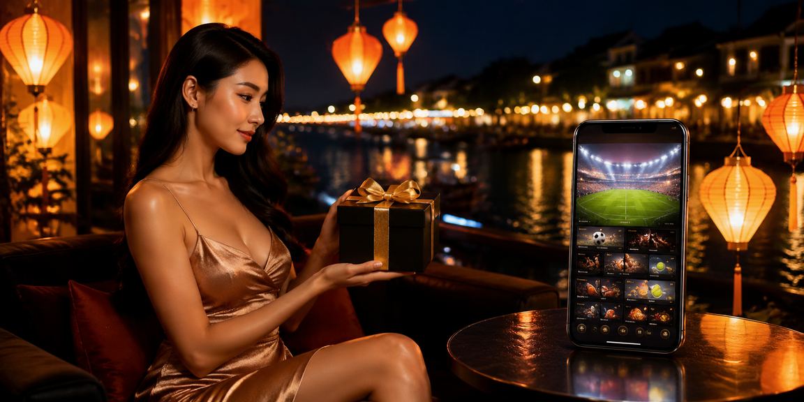 Người chơi cá cược bóng đá tại Hội An với không khí lễ hội đèn lồng